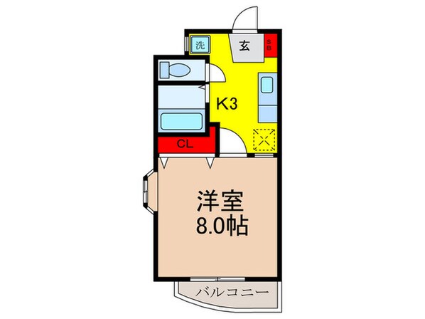 北口ハイツⅠの物件間取画像